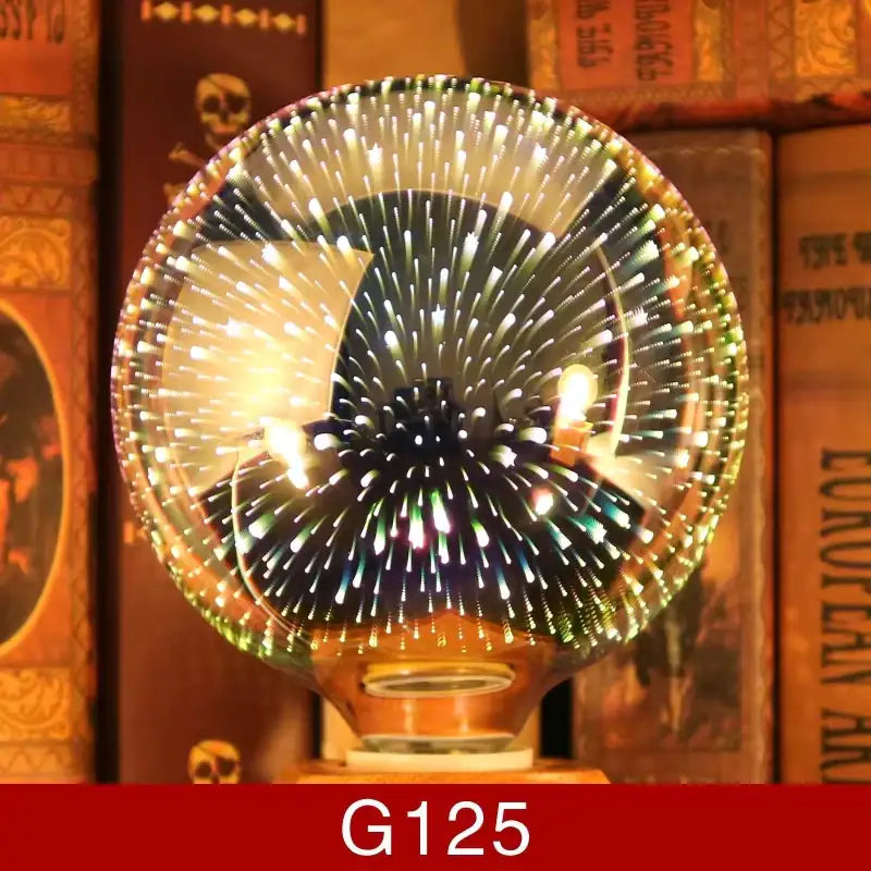 💡 G80 3D Decorative LED Bulb - Colorful Fireworks Effect | E27/E26 Vintage Starburst Novelty Ligh