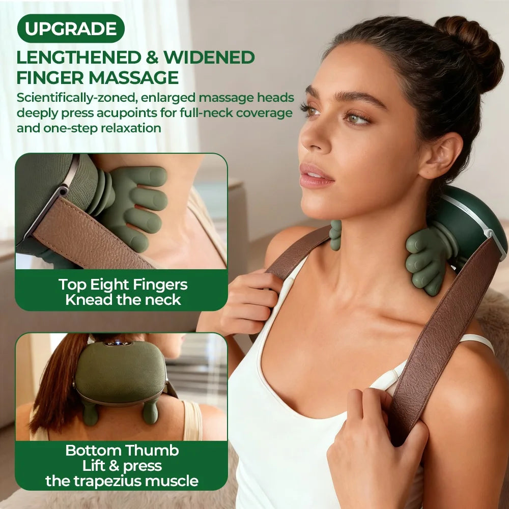 Bionic Finger Shiatsu Neck Massager | Cordless Deep Tissue Shoulder Pain Relief