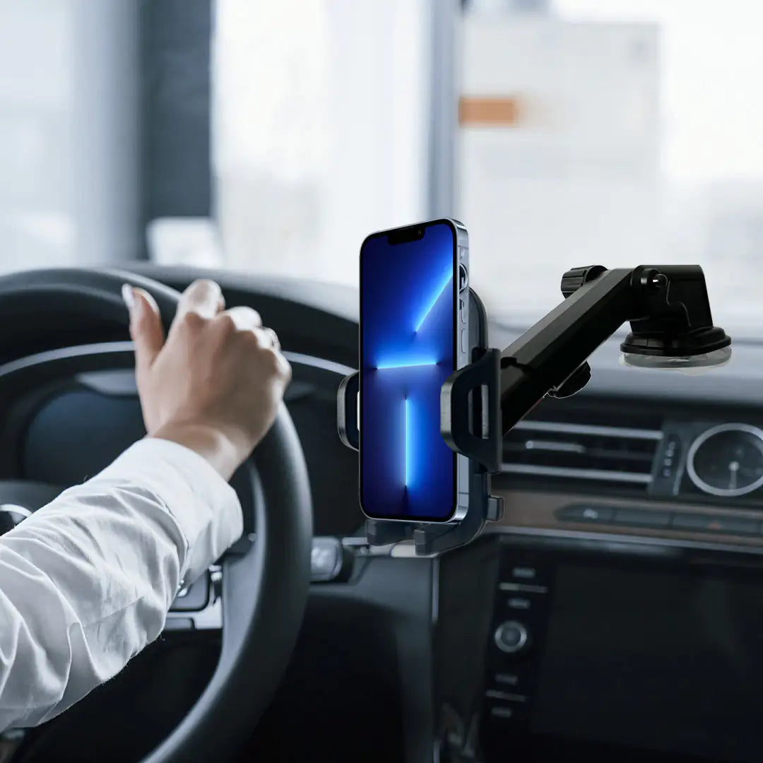 Hands-Free Driving Essential: Universal Windshield/Dashboard Phone Holder (360° Rotation)