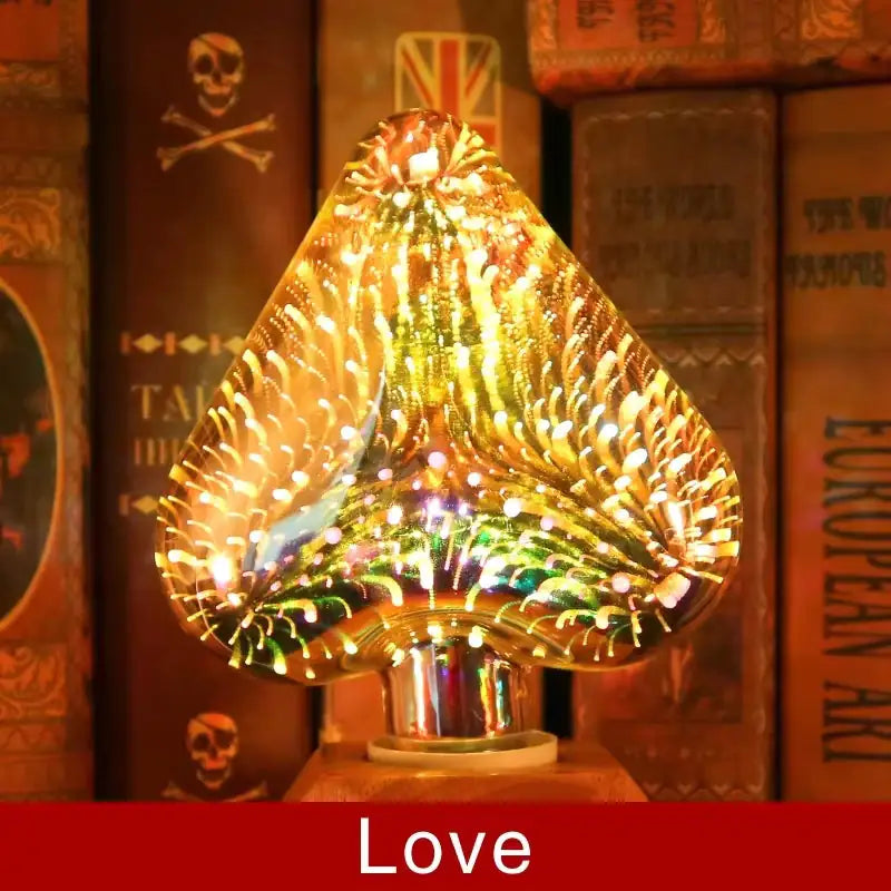 💡 G80 3D Decorative LED Bulb - Colorful Fireworks Effect | E27/E26 Vintage Starburst Novelty Ligh